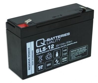 Batteri 6v Q-BATTERY laddningsbart batteri 12ah